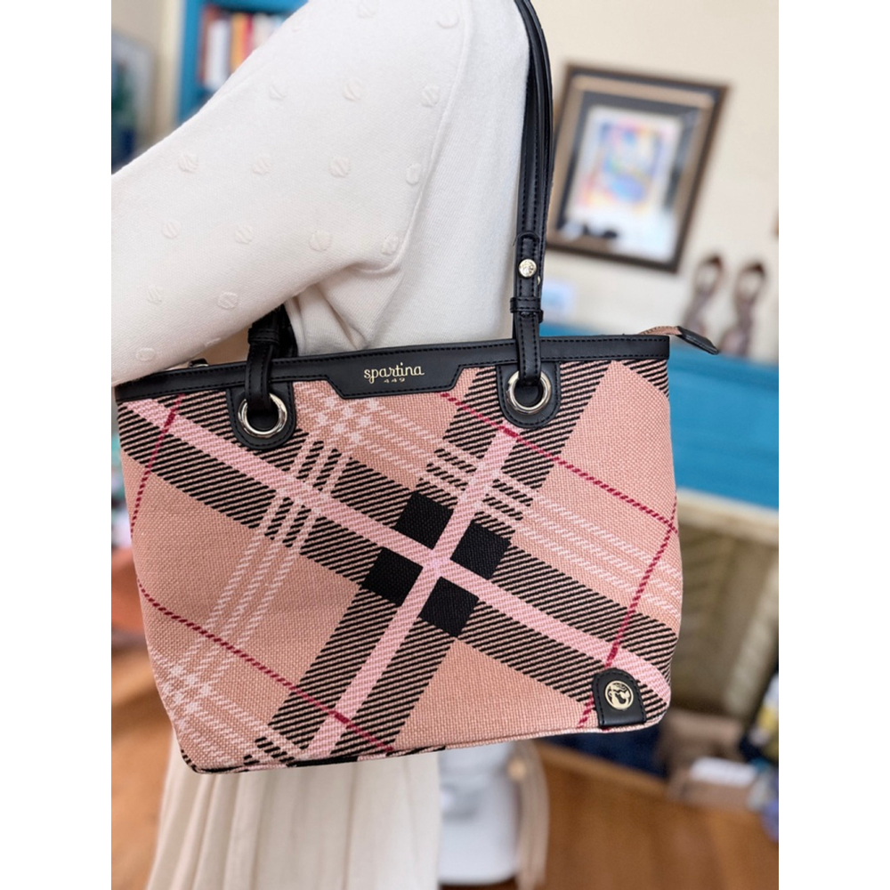 Spartina 449 Shoulder Bag One Size Pink Black Plaid